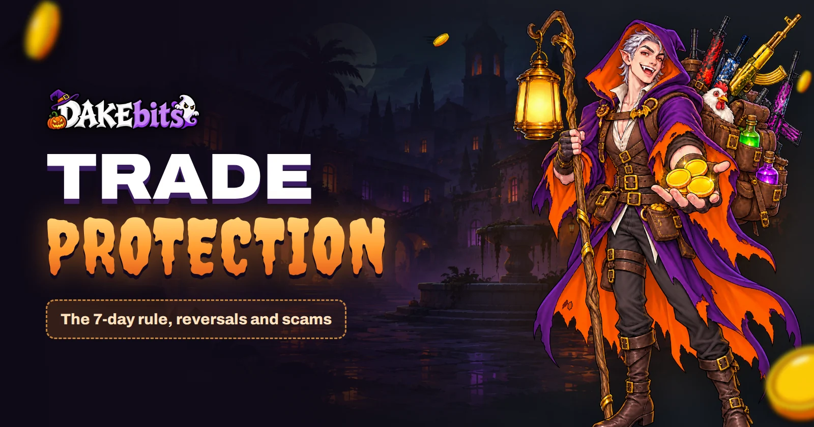 CS2 trade protection explained: our vampire skin merchant with a backpack full of skins