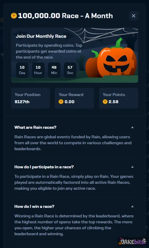 The 100,000-coin monthly race: you take part just by playing, and the most opens win.